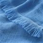 アクアブルー<br>タオルっぽくないフラットな織生地で、マフラーとして一番使いやすいタイプです。