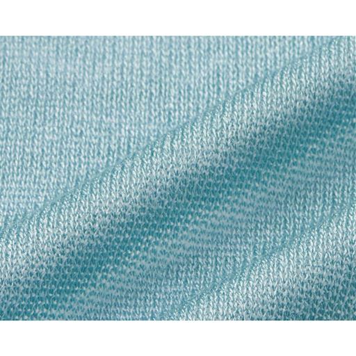 クルーネックニットカーディガン<br>ベストなシャリ感 アクリルとナイロンの天竺編みで、ソフトな肌ざわりの中に涼しさを感じる絶妙なシャリ感