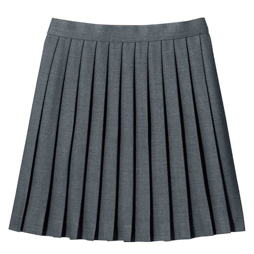 丈が選べる日本製単色プリーツスカート(防しわ)(洗濯機OK)(スクール・制服)