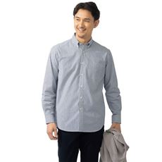 ジャストライトコットン先染め素材シャツ(長袖)