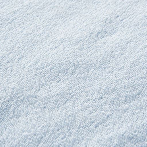 裏生地拡大(ブルー系)<br>裏面は綿100%パイルのタオル生地。