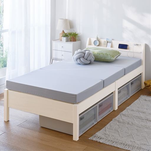 グレー(厚さ約10cm)<br>※商品はマットレスです。すのこベッドはVQ-1360を使用しています。