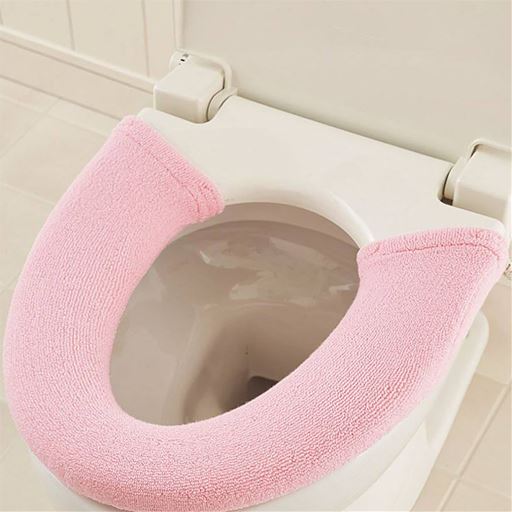 洗浄便座型 ※ピンクは完売しました。<br>ほどよい厚みでヒヤッとしない! やわらかい肌ざわりの便座カバーです。