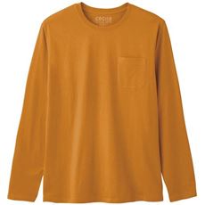 【男女兼用】綿100%クルーネックTシャツ(長袖)