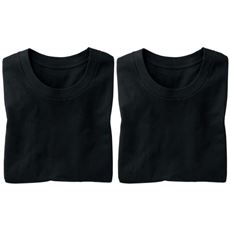 【男女兼用】同色2枚組 綿100%クルーネックTシャツ(半袖)