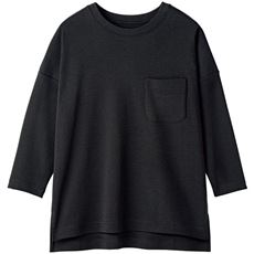 クルーネックTシャツ(7分袖)(綿100%・洗濯機OK)
