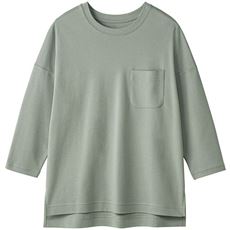 クルーネックTシャツ(7分袖)(綿100%・洗濯機OK)
