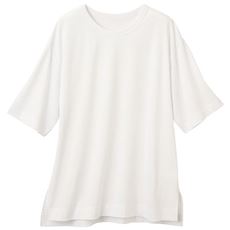 5分袖Tシャツ(綿混、吸汗・速乾)